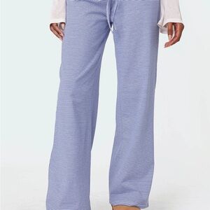 Blue Striped Lounge Pants